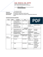 Cronograma Congreso Ibarra