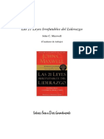 Las 21 Leyes Irrefutables Del Liderazgo Libro de Trabajo Lideres ADG