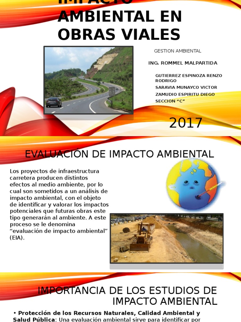 Impacto Ambiental en Obras Viales | PDF | Evaluación de impacto ...