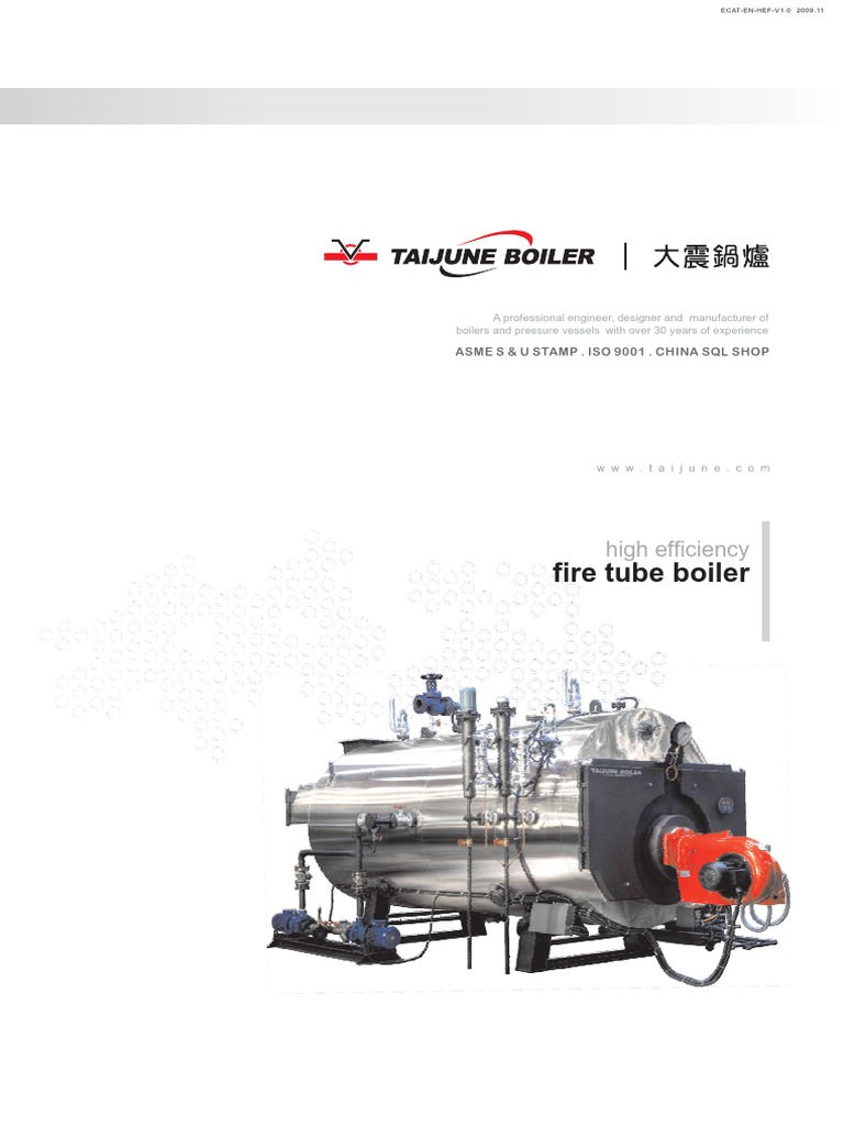 Taijune Fire Tube Steam Boiler | PDF | Boiler | Furnace