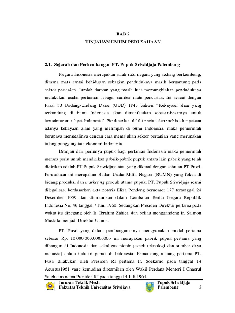 Bab 2 Tinjauan Umum Perusahaan | PDF