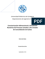 Caracterización Adimensional y Simulación Numérica de Procesos Lineales y No Lineales de Consolidación de Suelos