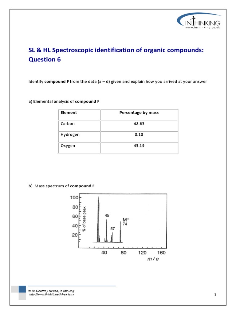 Identitication From Spectra Qu 6 | PDF