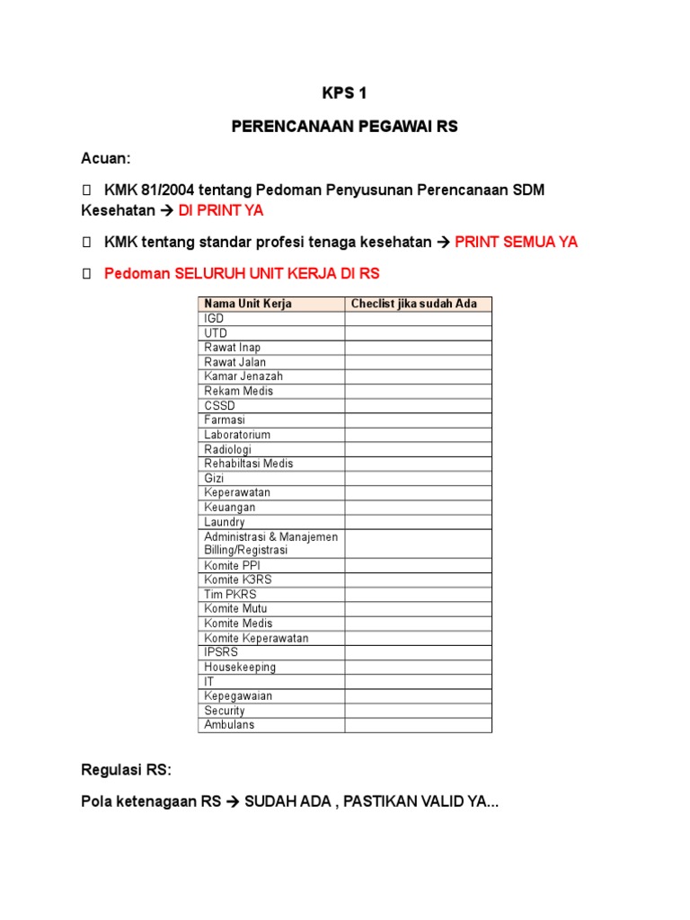 Perencanaan SDM Rumah Sakit yang Efektif | PDF