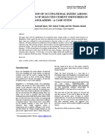 Identification of Occupational Injury Among The Workers of Selected Cement Industries in Bangladesh-A Case Study