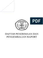 Daftar Penerimaan Dan Pengembalian Raport