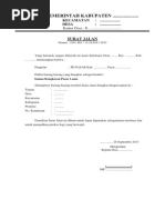 Surat Dispensasi Tidak Masuk Kerja
