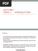 Principles of Finance Dhaka University Int. Business Lecture-1