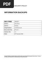 Information Backups