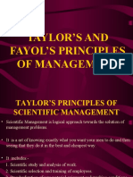 Taylor S and Fayol S Principles of Management