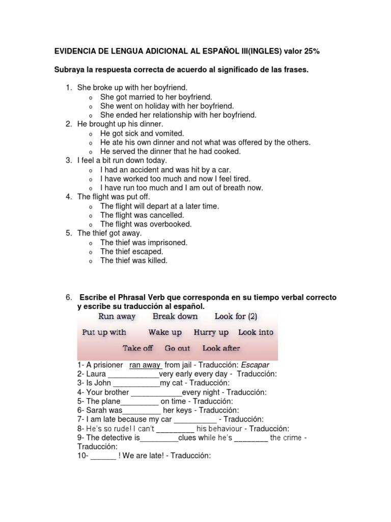 Evidencia de Lengua Adicional Al Español III 1 PDF