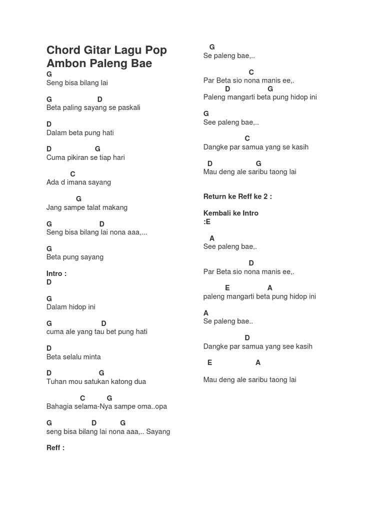 Chord Gitar Lagu Pop Ambon Paleng Bae.docx