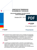 MONITOR NACIONAL. Evaluacion de Expectativas Socio-Economicas. 29 Octubre 2017
