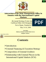 Interaction of The Debt Management Office in Jamaica With The International Capital Markets