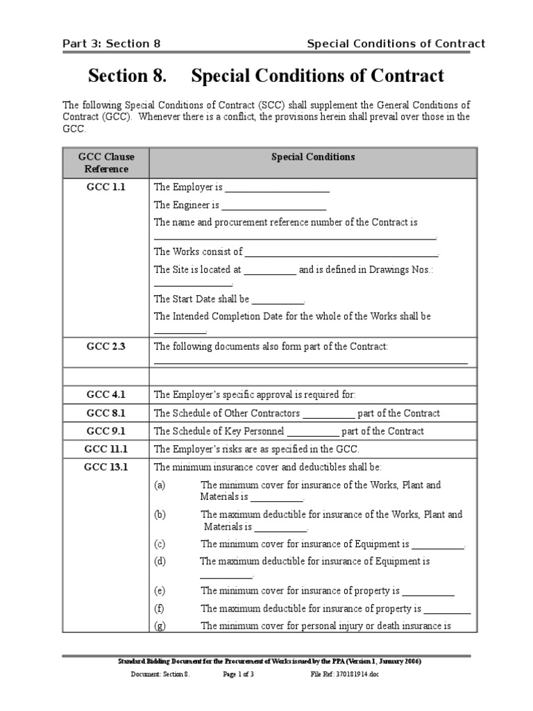 Special Conditions Contract Details | PDF | Liquidated Damages | Damages