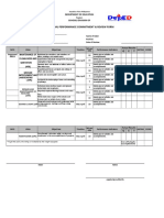 Individual Performance Commitment & Review Form: Department of Education Schools Division of