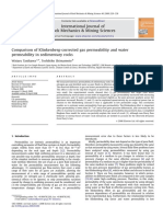 Comparison of Klinkenberg-corrected Gas Permeability and Water