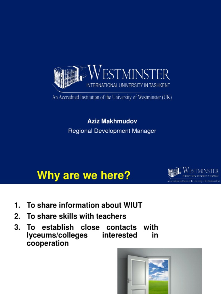 WIUT Collaboration and Training Opportunities | PDF | Business | Travel