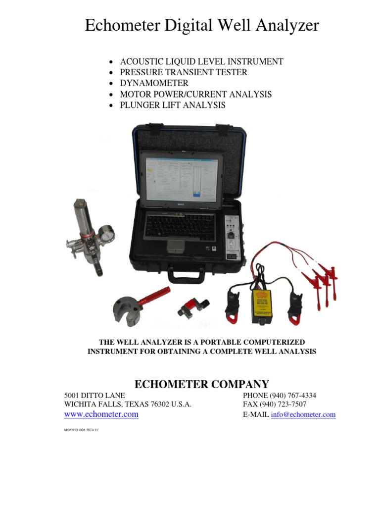 Brochure For Echometer Well Analyzer PDF | PDF | Power (Physics) | Elevator