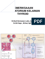 Pemeriksaaan Laboratorium Kelainan Thyroid: DR - Budi Dermawan Lubis, SPPK DR - Siti Hajar, M.Ked, SPPK