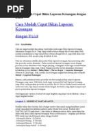 Download Cara Mudah Cepat Bikin Laporan Keuangan Dengan Excel by begone248 SN36300277 doc pdf