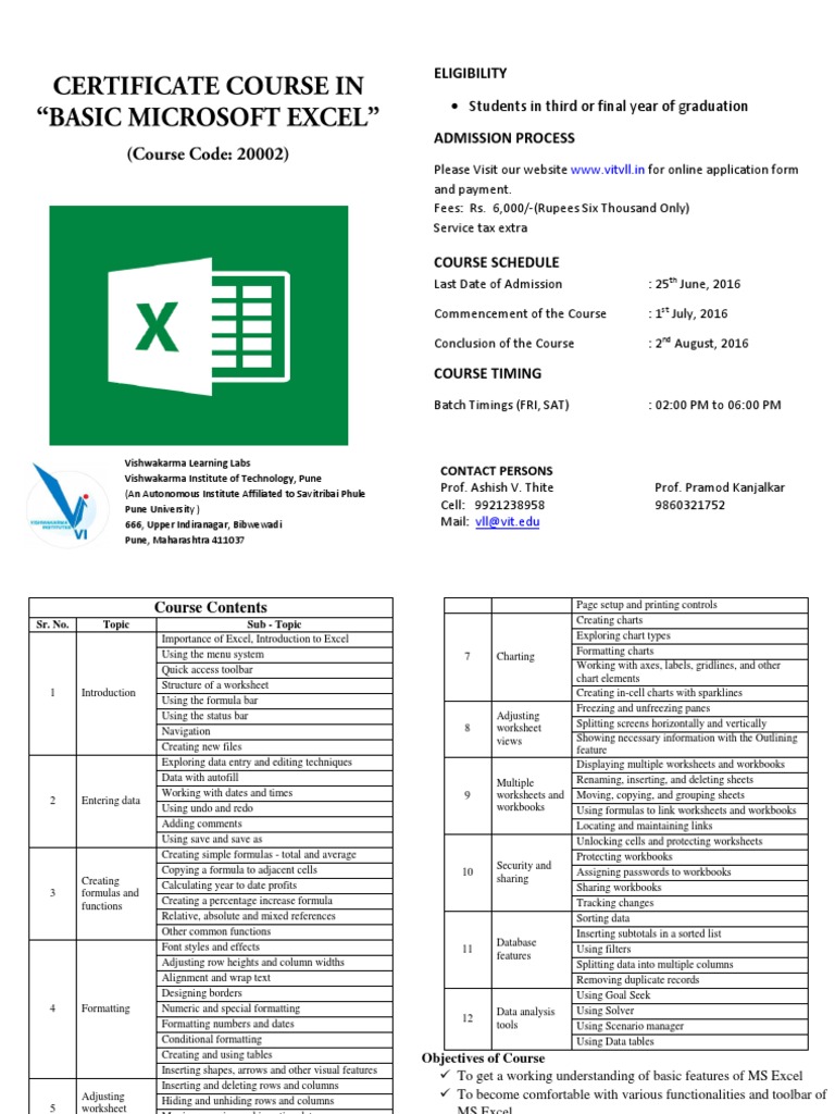 Basic MS Excel | PDF | Microsoft Excel | Digital Technology