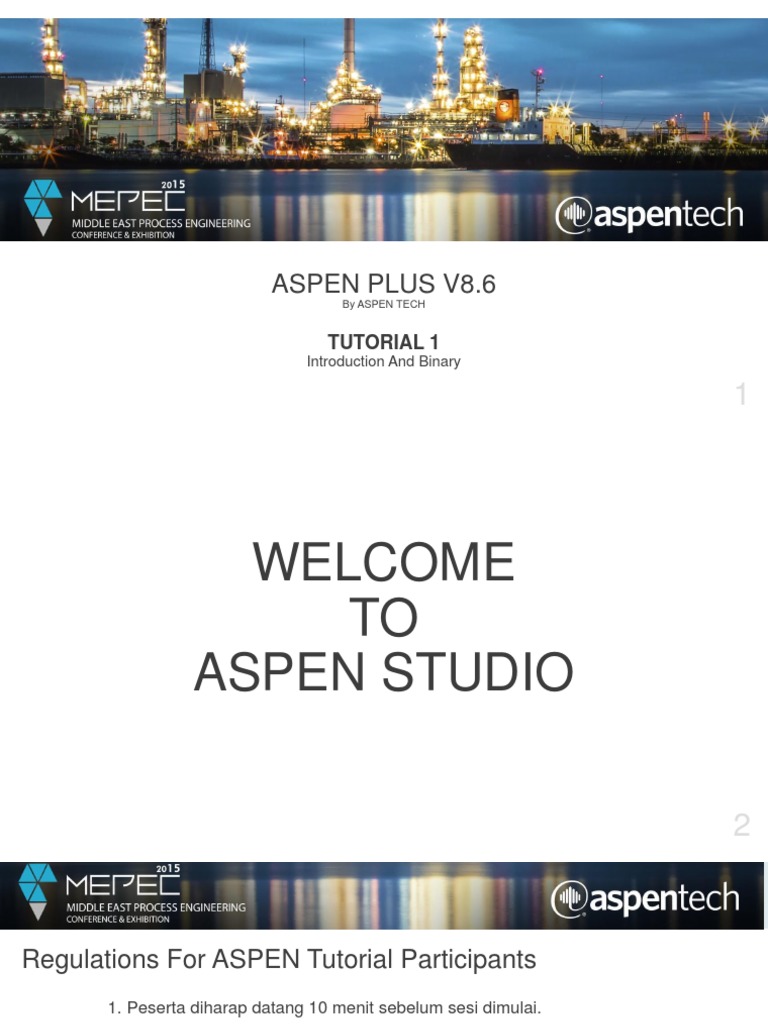 Tutorial Aspen Plus V8.6 untuk Peserta | PDF | Teknologi & Rekayasa