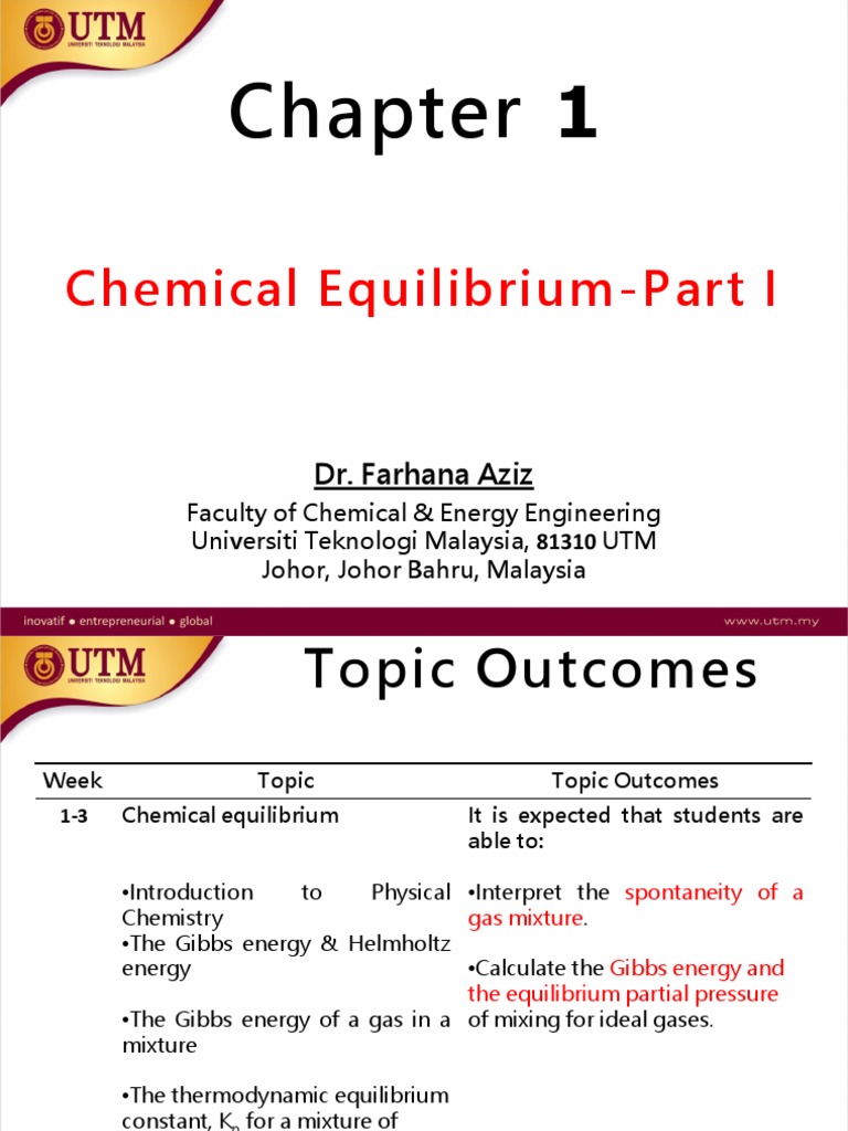 Chapter 1 - Chemical Equilibrium Part 1 | Download Free PDF | Gibbs ...