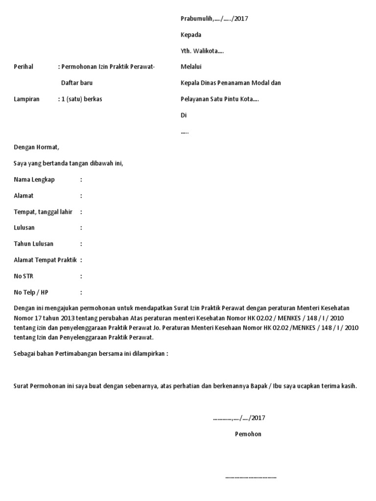 Surat permohonan sipp pdf
