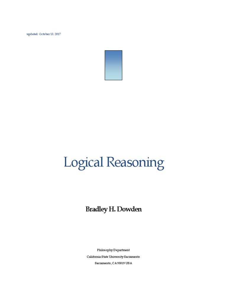 Logical Reasoning | PDF | Logic | Causality