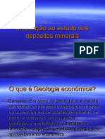 Aula 1 - Introdução Ao Estudo Dos Depósitos Minerais