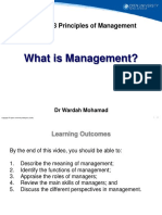 What Is Management?: BBPP1103 Principles of Management