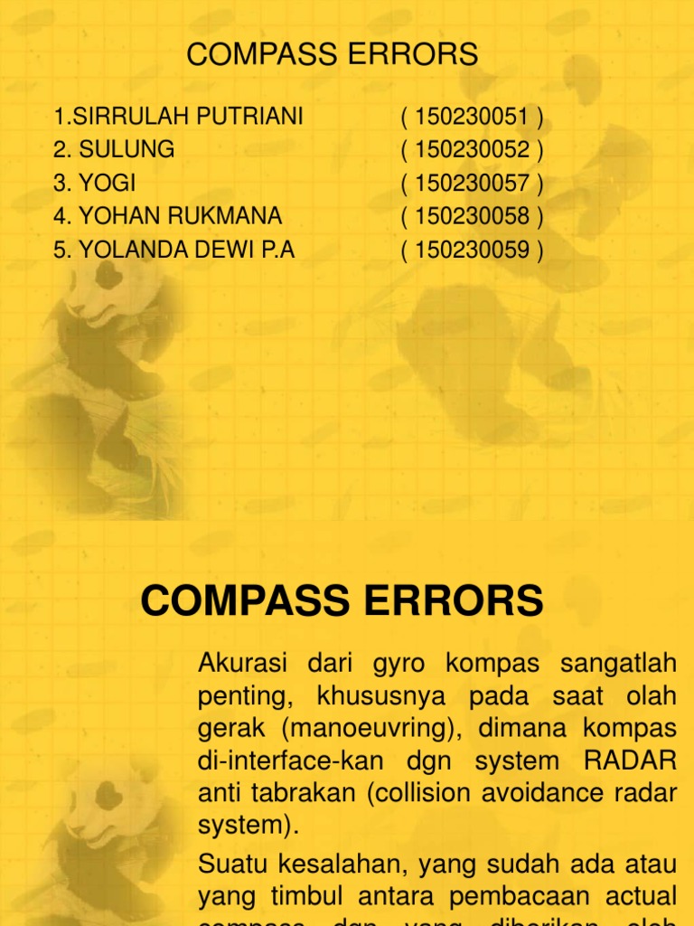 Compass Errors | PDF