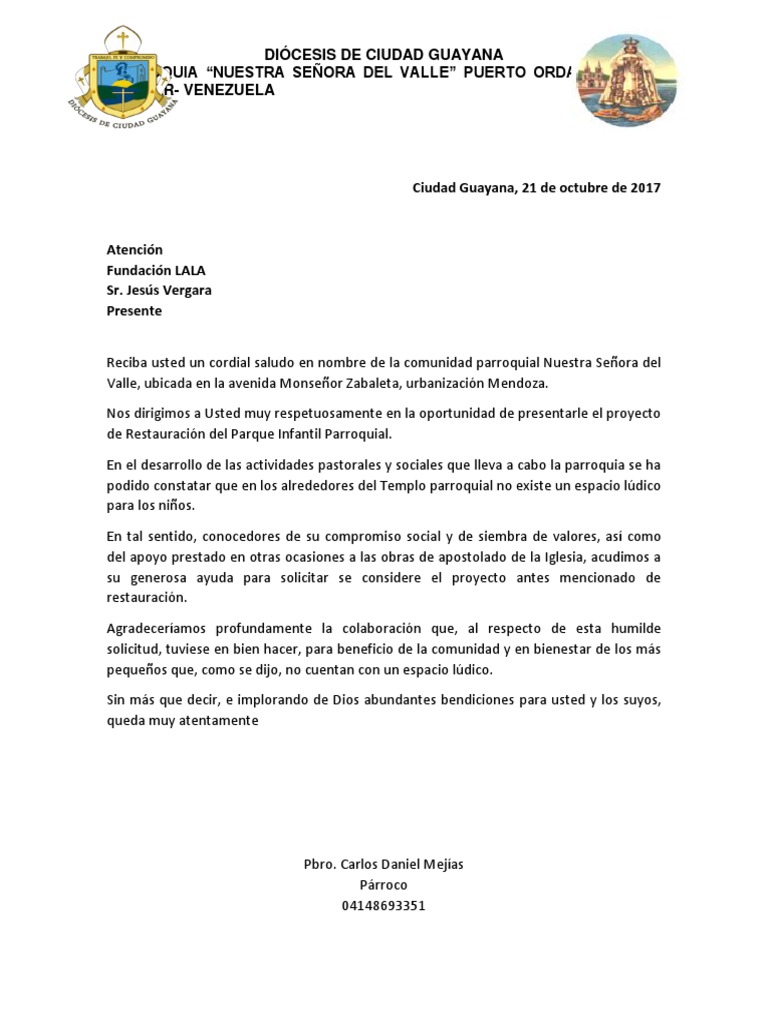 Carta Fundacion LALA  PDF
