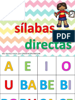 Las Silabas Directas en Tarjetas PDF