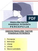 Psihološki Faktori - Percepcija SP