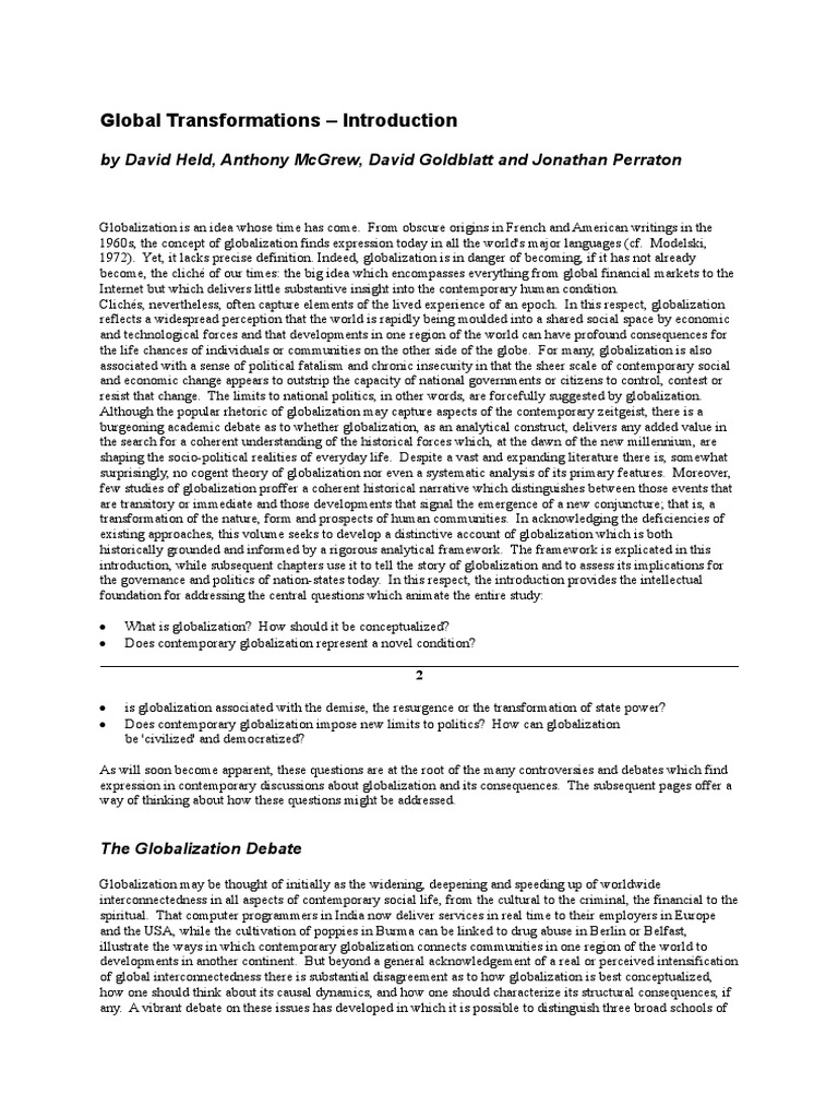 Understanding Globalization Dynamics | PDF | Globalization | Sovereignty