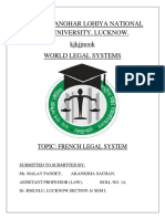 Dr. Ram Manohar Lohiya National Law University, Lucknow. Kjkjjnook World Legal Systems