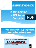 APA Style Guide for In-Text Citations and Quotations