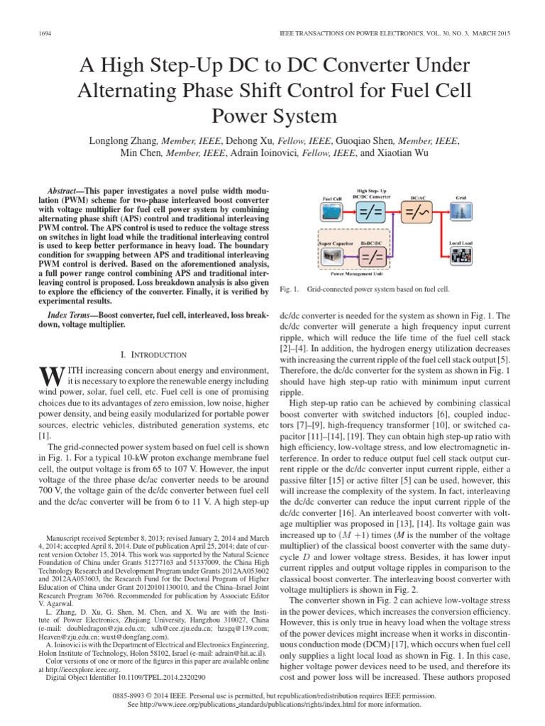 A High Step-Up DC to DC Converter