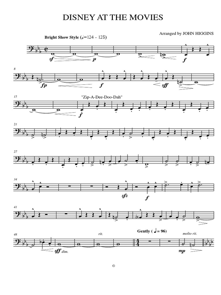 Disney At The Movie Orquesta Bassoon Pdf