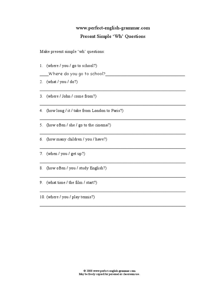 Present Simple Form Wh-Questions Other-Verbs1 PDF | PDF | Social Science
