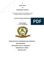 Profitabulity Analysis - PDF Introduction