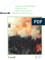 Equations and FORTRAN Program For The Canadian Forest Fire Weather Index System