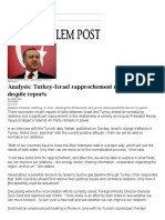 2015.08.12 - Analysis- Turkey-Israel Rapprochement Not in the Cards Despite Reports