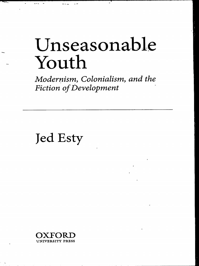 Unseasonable Youth Modernism, Colonialism, and The Fiction of Development PDF Kim (Novel) Novels image photo