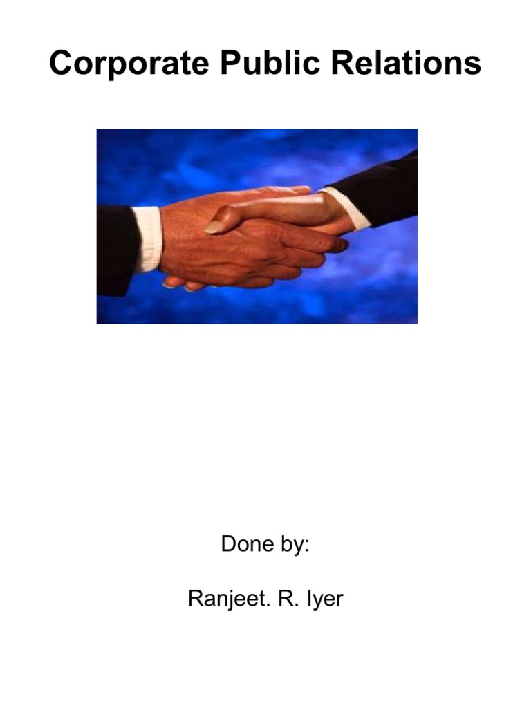 Corporate Public Relations Overview | PDF | Corporate Social ...