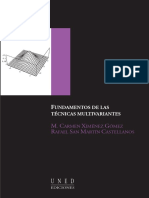 M C X G R S M C: Undamentos de Las Técnicas Multivariantes