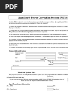 Accusine® Power Correction System (PCS) Selection Program: Project Identification