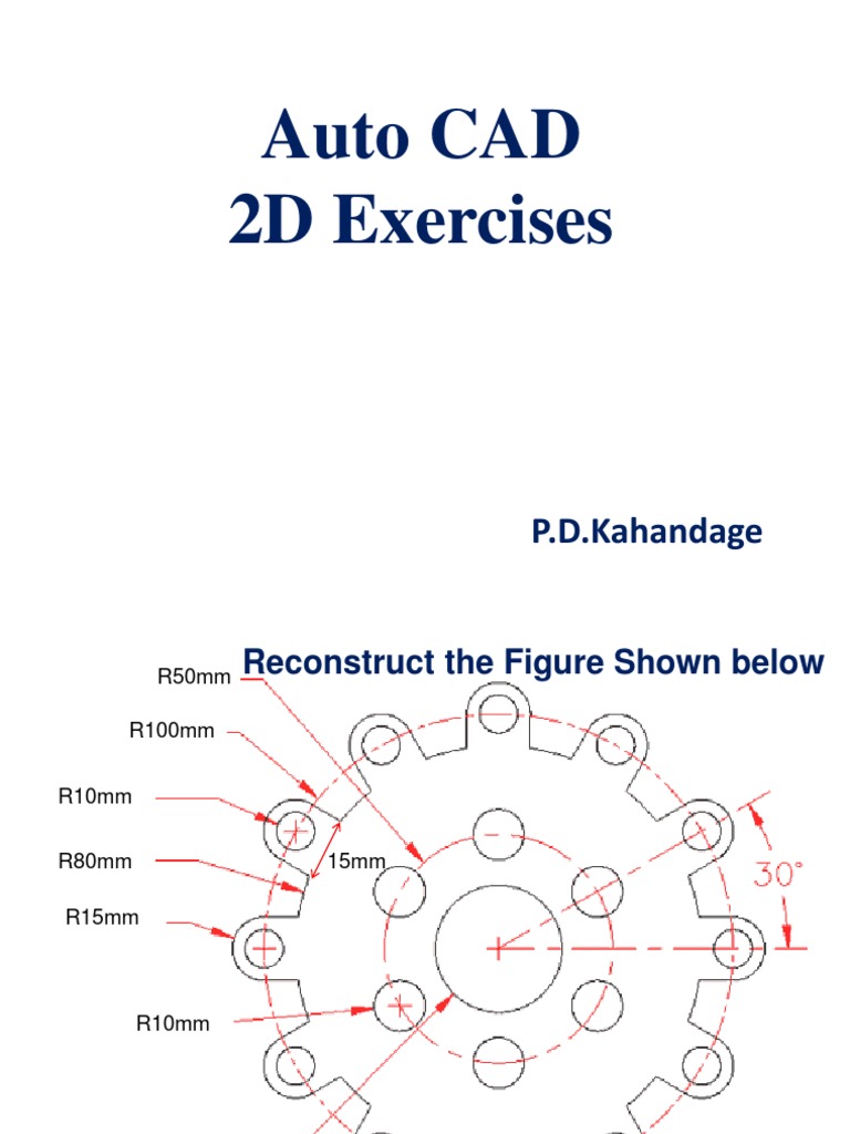 AutoCAD 2D Drawing Exercises Guide | PDF